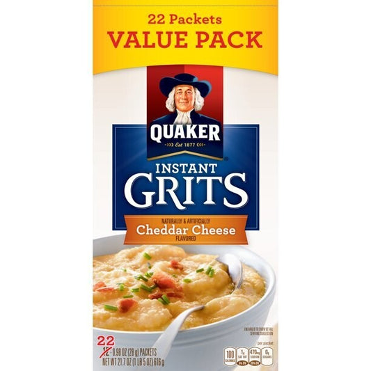 Quaker Instant Grits 22ct - Cheddar Cheese