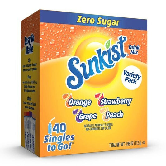 Sunkist Singles to Go! 40ct (add to 16.9oz water) Variety Pack