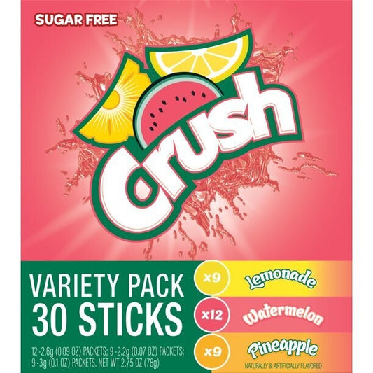 Crush - sugar free (add to 16.9oz water) Variety Lemonade Pack 30ct