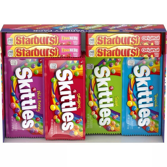 Starburst and Skittles Variety Pack 30ct