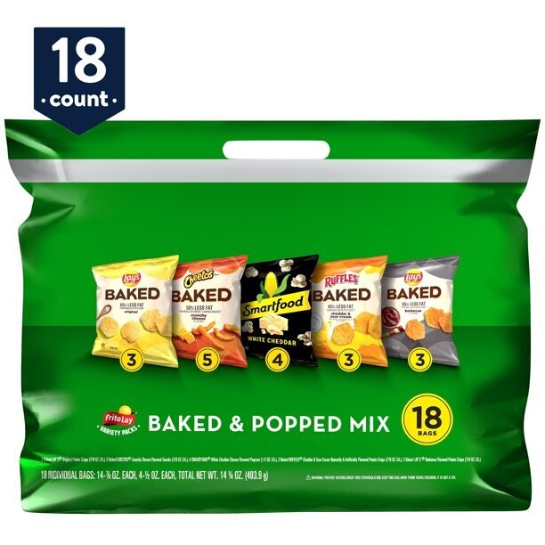 Frito Lay Variety Pack Baked & Popped 18ct