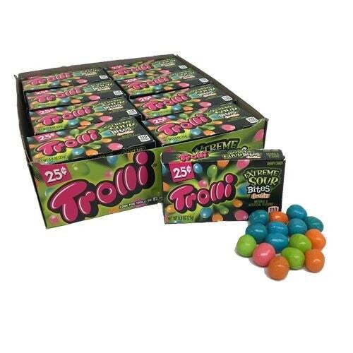 Lemonheads 24ct boxes Trolli Extreme Sour Bites