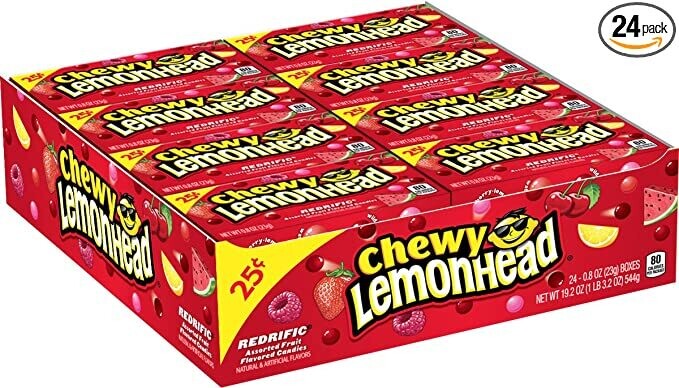 Lemonheads 24ct boxes Chewy Lemonheads, Redrific