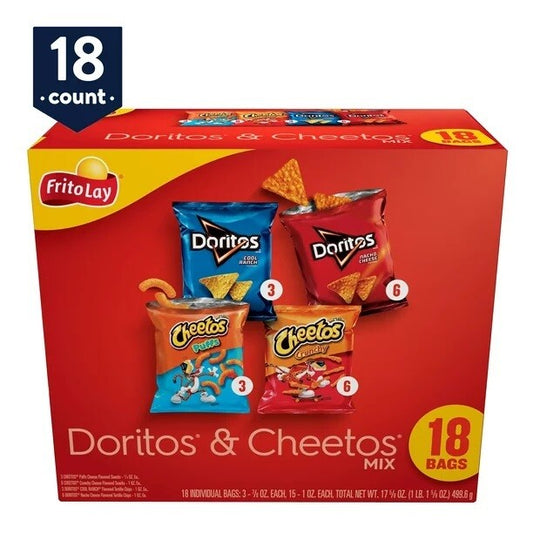 Frito Lay Variety Pack Doritos & Cheetos Mix 18ct 17.62oz