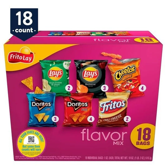 Frito Lay Variety Pack Flavor Mix 18ct