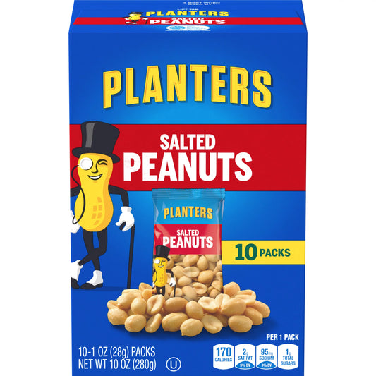 Salted Peanuts, 10 ct Box, 1 oz Packs