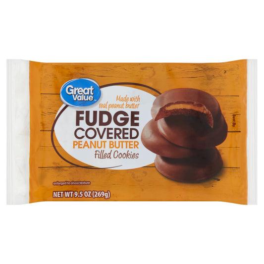 Fudge-Covered Peanut Butter-Filled Cookies, 9.5 oz
