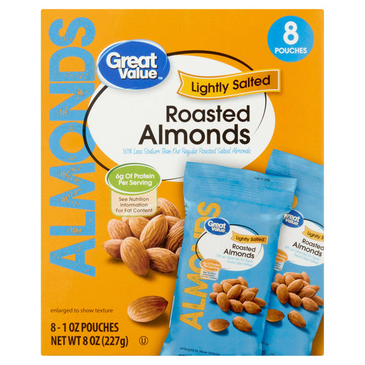 Lightly Salted Roasted Almonds, 1 oz, 8 Count