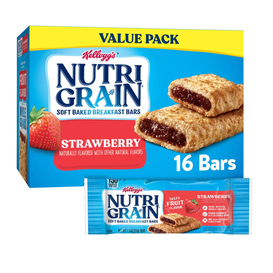 Nutri-Grain Strawberry Chewy Soft Baked Breakfast Bars, 20.8 oz, 16 Count