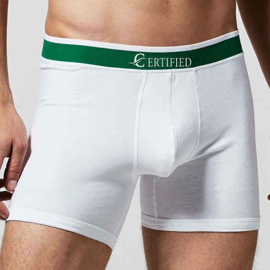 Certified White boxer briefs