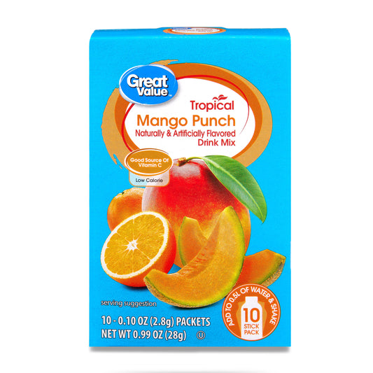 Great Value Sugar-Free Drink Mix, Tropical Mango Punch