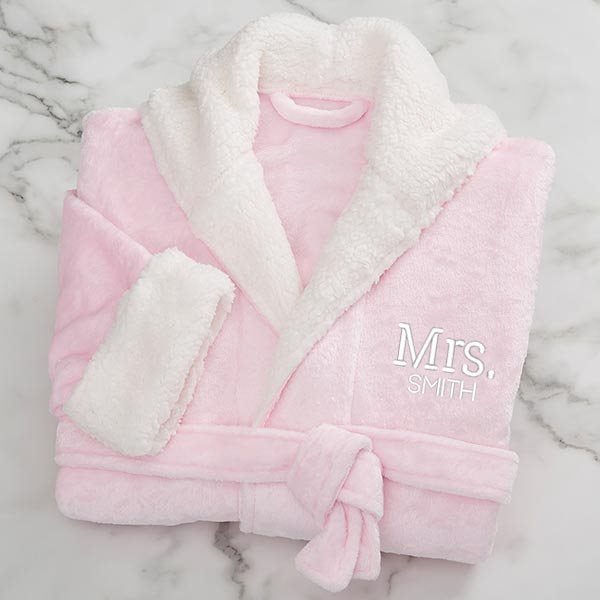 Elegance Personalized Sherpa Hooded Fleece Robes