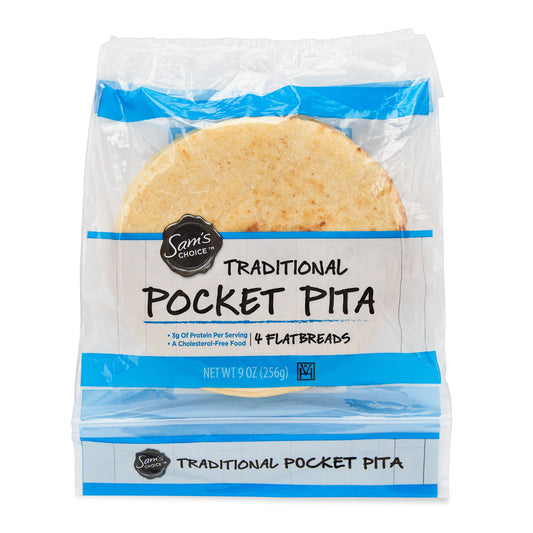 White Pocket Pita, 9 oz, 4 Count
