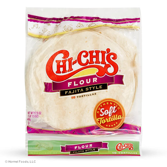 CHI-CHI'S Fajita Style Flour Tortilla, 17.5 oz, 10 Count