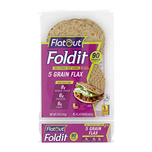 Flatout Foldit 5 Grain Flax Flatbread, 6 Flatbreads