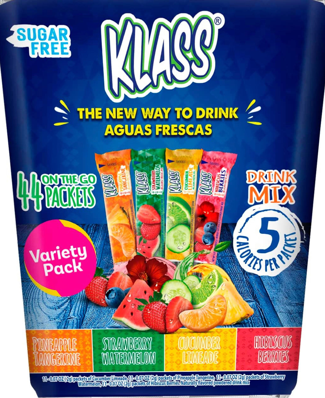 Klass drink mix packets