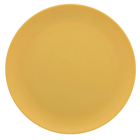 Round Plastic Plate, Yellow